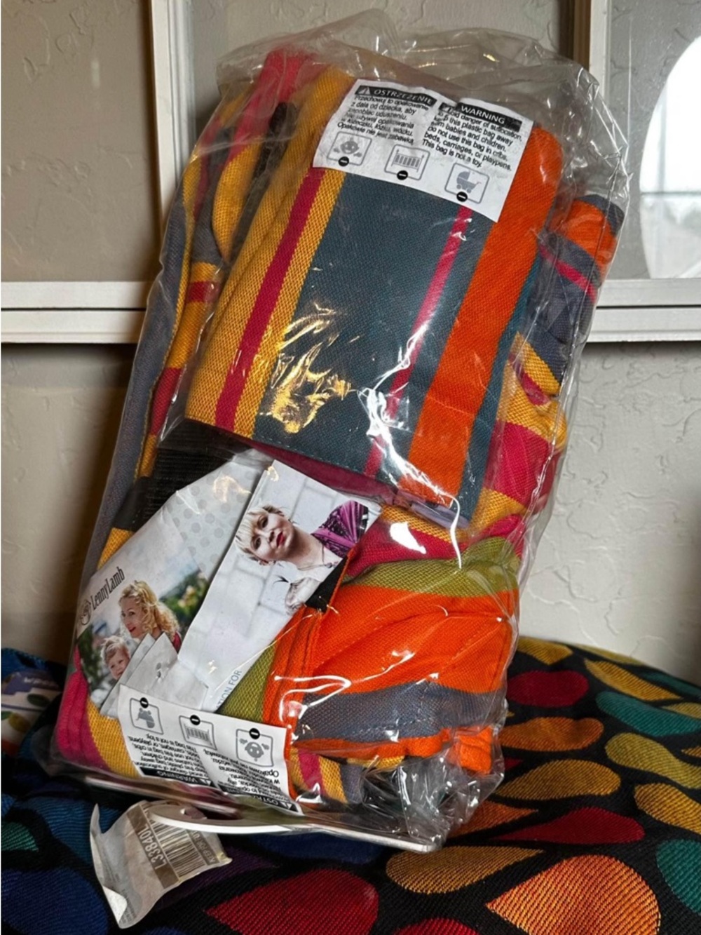 Ergonomic Carrier - Orange, Blue & Pink